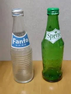 スプライト・ファンタの空き瓶　２点セット