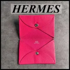 【超極SSS美品】HERMES シルバー金具 カードケース カード入れ □K刻印