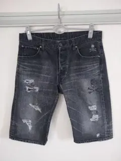Roen ハーフパンツ ダメージ スカル スワロフスキー