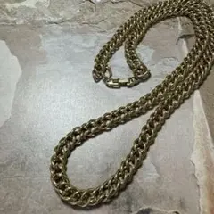 121.Napierロングチェーンネックレス ゴールド系 ヴィンテージ
