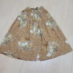 【最終お値下げ】カネコイサオ 花籠ブーケプリントティアードスカート