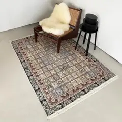 oriental flower rug carpet (120×180cm)