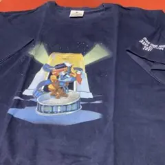 メンズキャラクターズTシャツ(L紺)