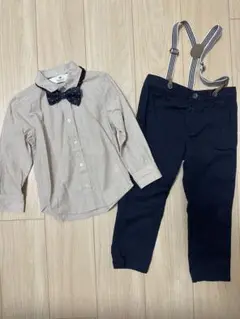 H&M ボウタイ付きシャツとパンツセット 100cm