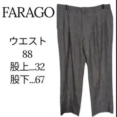 美品✨FARAGO チェック柄 スラックス ストレート オシャレ 合わせやすい
