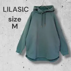 LILASIC　パーカー　グリーン　M　プルオーバー　フーディー　厚手　秋冬