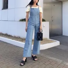 EMODA デニムホルターサロペット