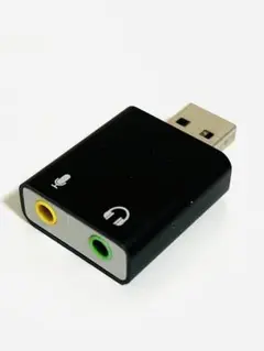 WEB会議向け中音域特化★USBオーディオ変換アダプタ USB-AADC01BK
