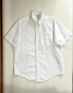 90s usa製 brooks brothers コットン 半袖 白 bdシャツ