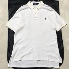 【良品✨】ポロバイラルフローレン 半袖 ポロシャツ ワンポイント 白 L