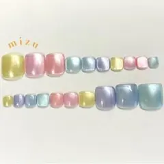 現品　ネイルチップ　フット　マグネット　エノイ　カラフル　夏　全サイズ　20枚