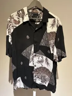 ALLSAINTS オープンカラー半袖シャツ M/虎柄/レーヨン