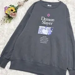 【GU】鬼滅の刃　宇髄天元　スウェット　裏起毛　トレーナー　うずいてんげん 　L