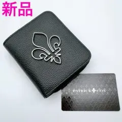 PATRICK COX 二つ折り財布 黒 新品BIGLILYフルールドリスリリー