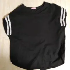 B.J.G ビジューガール　オシャレな異素材ミックス　　ティシャツ　160