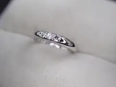 美品 ミキモト Pt950 ダイヤ計0.10ct 3Pダイヤ リング 指輪
