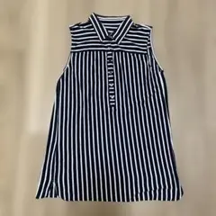 ストライプ ノースリーブシャツ パッシオーネ