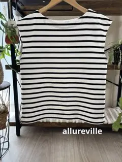 allurevilleゴールドボタンボーダー　カットソー　2/M