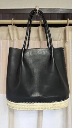 ♡ハウスオブロータス♡カゴバッグ♡フチレザーLサイズ♡新品♡ ♡ハウスオブロータス♡カゴバッグ♡フチレザーLサイズ♡新品♡