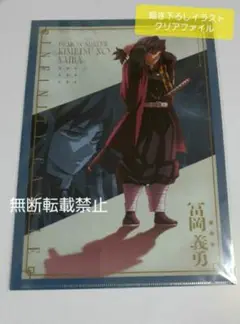 鬼滅の刃 冨岡義勇 描き下ろしイラスト A4クリアファイル 無限城編