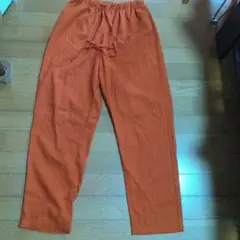 オレンジ スラックス ゴムウエスト　Ｌサイズ