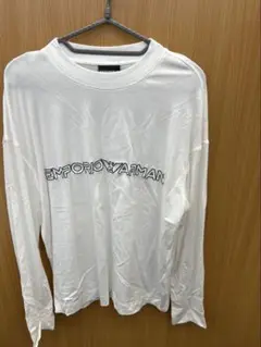 美品 アルマーニ EMPORIO ARMANI ロゴ長袖Tシャツ カットソー