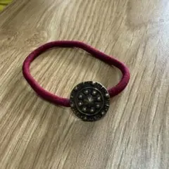 THEFT アンティークゴールド コンチョ ヘアゴム ブレスレット レッド