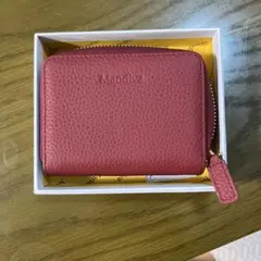財布 本革 カードケース 小銭入れ　ワインレッド