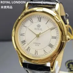未使用 ROYAL LONDON QZ 電池換済 純正革ベルト 純正尾錠 腕時計