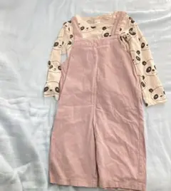 H&Mパンダ柄 長袖シャツ付きオーバーオール‼️