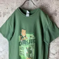 no865古着　Tシャツ　グッドプリント　グリーン　オリーブ