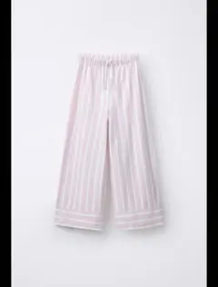 【新品未使用】ZARA ストライプワイドレッグパンツ 11/12歳148cm