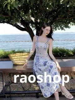 夏のお出かけに❤️韓国風ロングワンピース 旅行も楽々