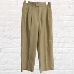 ジーユー スラックス ワイドパンツ センタープレス とろみ ゆるダボ オフィス