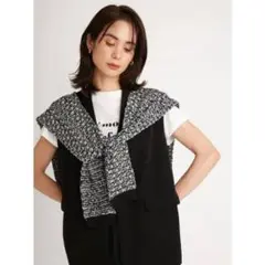SNIDEL21AW オーバーショルダーニット BLK