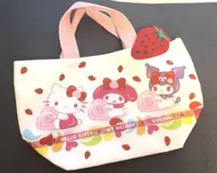 【新品・未使用】「サクマ×サンリオキャラクターズ当たりくじ」ミニトートホワイト