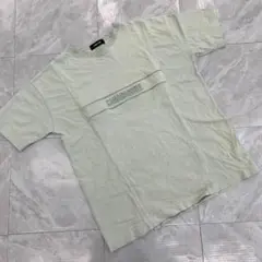 ENVYM Tシャツ ミントグリーン プリント クルーネック 半袖 コットン