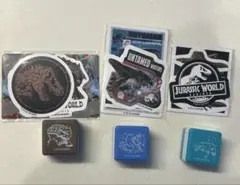 ジュラシックワールド　フリューくじ恐竜スタンプ＆ステッカーセット G賞まとめ売り
