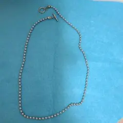 [新品　未使用]　シルバー ボールチェーン ネックレス