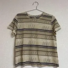 SANDRO ストライプ 半袖Tシャツ