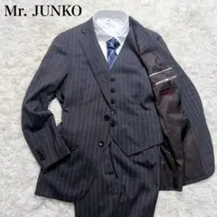 【美品】Mr. JUNKO 3ピース スーツ セットアップ グレー YA5