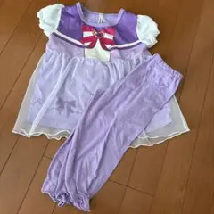 紫色リボンデザイン子供用パジャマセット　プリキュア　キュアフレンディ