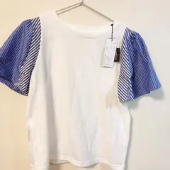 ブルーストライプ　Tシャツ　新品