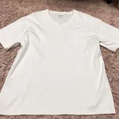 シップス　半袖　白Tシャツ　無地　メンズLサイズ　Ｖネック
