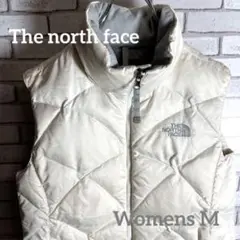 ノースフェイス ダウンベスト レディース M ホワイト白 550