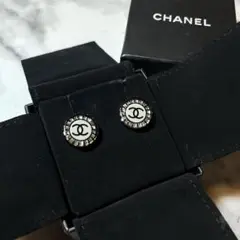 シャネル CHANEL ココマーク レジン ピアス モノクロ ブラック 16K