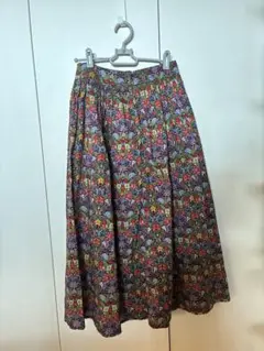 【即日配送】ツハルバイサマンサモスモス　リバティ　花柄ロングフレアスカート