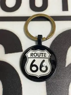 【K16】ルート66 キーホルダー ハーレー アメ車 アクセサリー 雑貨
