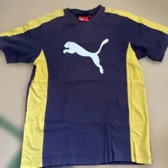 PUMA Tシャツ ネイビー/イエロー 160