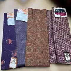 100%綿生地4本セット 花柄　レトロな生地